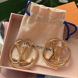 Louis Vuitton Gold Hoop Earrings